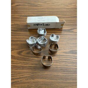 Custom Craft stainless steel napkin rings with initial T